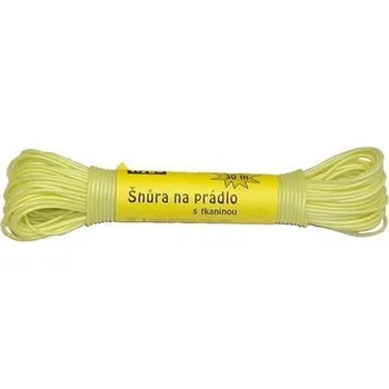 Šňůra na prádlo Šňůra 30m PH potah, tkanina, mix barev 1317