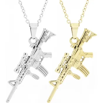 Přívěsek Přívěsek Puška AR 15 z nerezové oceli s řetízkem - Nerez RL