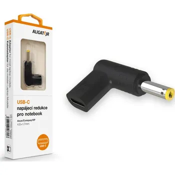 Notebook Aligator USB-C napájecí redukce 4.8*1.7mm pro notebooky Asus/Compaq/HP