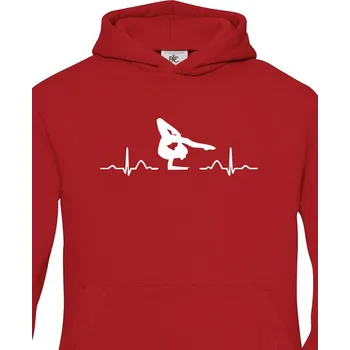 Chlapecká mikina Dětská mikina s potiskem tep Gymnastky, Barva Červená, Velikost 122-128, Canvas Dětská mikina Bezvatriko.cz 2791