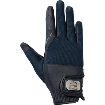 Jezdecké rukavice HKM Aruba, tmavě modrá, S