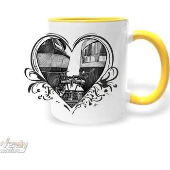 Hrnek - Srdce železničáře Barva: Žlutá