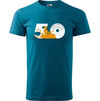 Pánská móda DOBRÝ TRIKO Pánské tričko s potiskem Jsem střelenej 50 let Velikost: S, Barva: Petrolejová