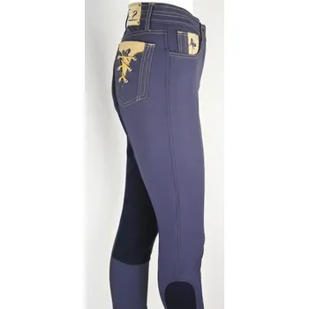 Jezdecké kalhoty Dámské rajtky Euro-Star Azra - s celokoženým sedem, 36 - Hnědá