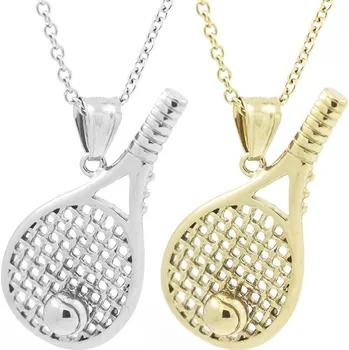 Přívěsek Přívěsek Tenisová raketa z nerezové oceli s řetízkem - Nerez RL