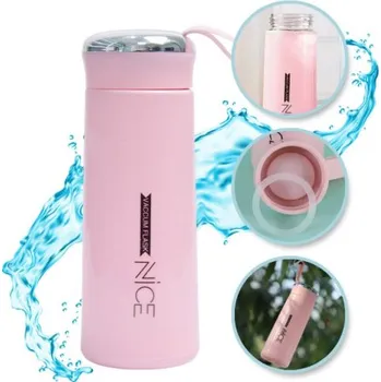 Mobilní telefon LIVEFY | Livefy skleněná láhev Bottly 400ml, růžová