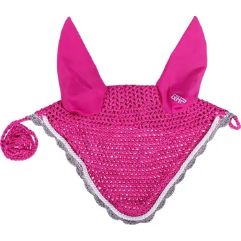 Koňská maska proti hmyzu Čabraka na uši QHP Colour, Full - Oranžová