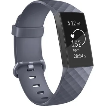 Řemínek na hodinky BSTRAP | BStrap Silicone Diamond (Small) reminek na Fitbit Charge 3 / 4, dark gray (SFI008C19)