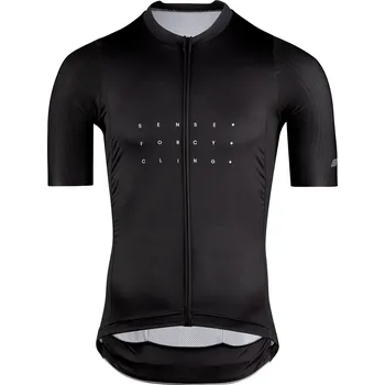 cyklistický dres Force dres SENSE krátký rukáv, černý