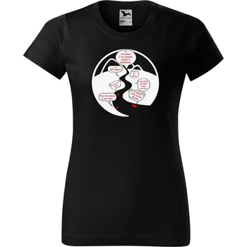 Dámské tričko DOBRÝ TRIKO Dámské vodácké tričko NA ŘECE Barva: Černá, Velikost: 3XL