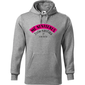 Pánská mikina DOBRÝ TRIKO Pánská mikina s potiskem Mě nenasereš Velikost pánské mikiny: 4XL, Barva: Tmavě šedý melír