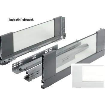 Zásuvkový kontejner Strong výsuv StrongMax 18 550/185mm bílý sklo