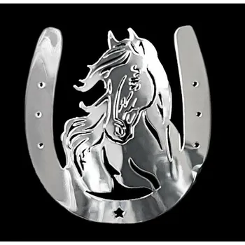 Samolepicí dekorace na vozidlo Samolepicí dekor niklovaný - Kůň v podkově