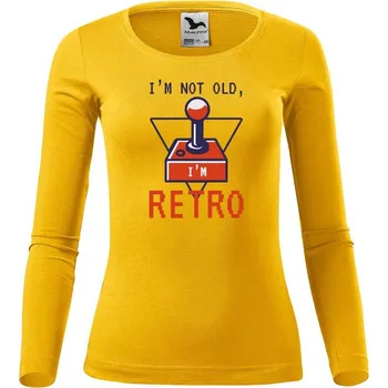 Dámské tričko DOBRÝ TRIKO Dámské bavlněné triko I'm retro Velikost: M, Barva: Žlutá