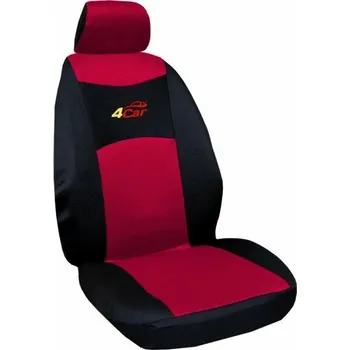 Potah sedadla Autopotahy Škoda Octavia II s dělenou zadní sedačkou a zadní loketní opěrkou-červené