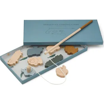 Hračka pro nejmenší Liewood Magnetické rybaření Sebastian Safari Golden Caramel Liewood Sebastian Fishing Game
