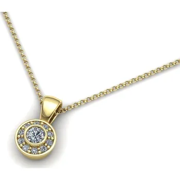 Přívěsek briliantový přívěšek hallo ZK21003 Materiál: Červené zlato 14kt