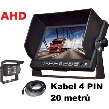 Výfuk pro motocykl Profi kamerový systém AHD 1080P 7" pro kamiony 12/24V - 20m kabel
