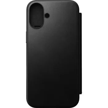 Pouzdro na mobilní telefon Kryt na mobil Nomad Modern Leather Folio Black iPhone 16 Plus