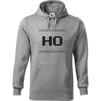 Pánská mikina DOBRÝ TRIKO Pánská mikina s vánočním potiskem HO Velikost pánské mikiny: 4XL, Barva: Tmavě šedý melír