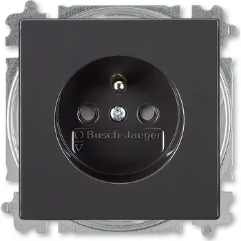 Elektrická zásuvka ABB 6619B-A0635781 Future® linear, Solo®, Solo® carat Zásuvka jednonásobná s ochranným kolíkem, s clonkami, antracitová náhrada za ABB 5519B-A0235781