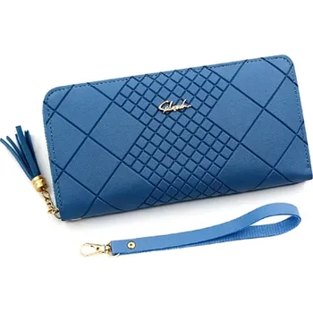 Kabelka Dámská designová peněženka na zip - 6 barev Barva: modrá