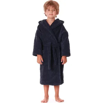 Dámský župan Dětský župan s kapucí Athena tmavě modrý - 140