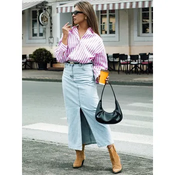 Dámská sukně Dámská sukně džínová VIRTON CY0463 Barva: Nebeská, Velikost: M