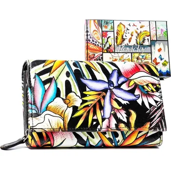 Peněženka Prostorná, kožená dámská peněženka s potiskem Barva (Varianta): 21