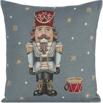 Povlak na polštářek Gobelínový povlak na polštář, vánoční figurka generál, 45x45 cm