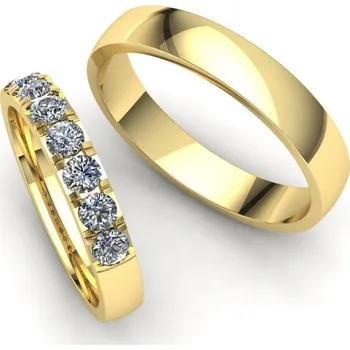 Prsten Snubní prsteny s brilianty SN21007 pánský Materiál: Červené zlato 14kt, Šířka: 4, Velikost: 42