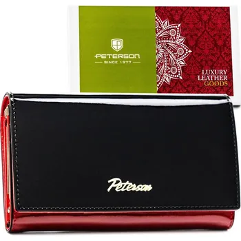 Peněženka Klasická dámská peněženka z přírodní kůže Barva: černá || Červené 1