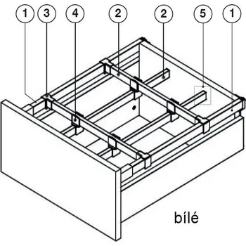 Zásuvkový kontejner Strong StrongMax vnitřní dělení bílé :: záslepka