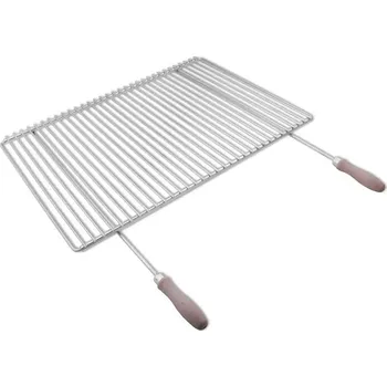 Zahradní gril Grilovací rošt DEOS Nerezový grilovací rošt s nastavitelnou šířkou 65-90x45cm s rukojetí