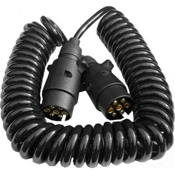 Elektroinstalace pro motocykl Kabel spirálový 2x7-pin/12V plast 601041 JAEGER