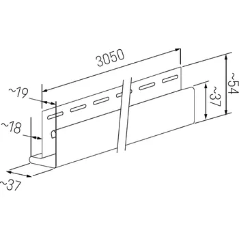 Obklad Rohový profil úzký SV-12N dřevo dekory Wood Siding