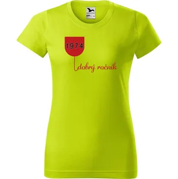 Dámské oblečení DOBRÝ TRIKO Dámské tričko s potiskem Dobrý ročník Barva: Limetková, Velikost: XS