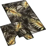 Koupelnová sada předložek 3D 60x100+60x50cm Listy zlaté