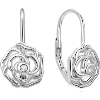 Náušnice Stříbrné dámské náušnice růžičky
