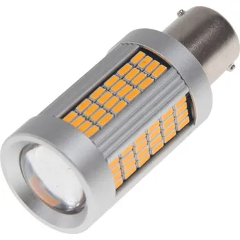 Žárovka x LED BA15s oranžová, 12-24V, 135LED/4014SMD
