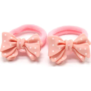 Dětské gumičky s mašličkou, 2 ks Barva: růžová