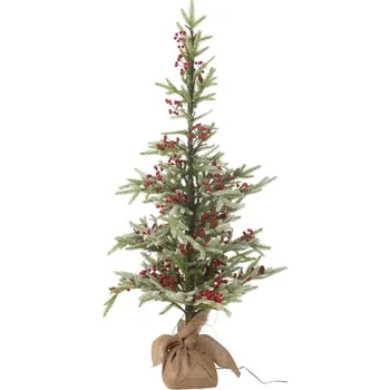 Umělý vánoční strom s LED světlem J-line Siwa 130 cm