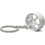 Přívěsek na klíče - lité kolo, bílé