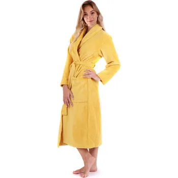 Dámský župan Dámský dlouhý savý župan se šálovým límcem TAMPA kari - S