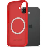 Kryt na mobil AlzaGuard Silicone Case Compatible with Magsafe pro iPhone 16 červený
