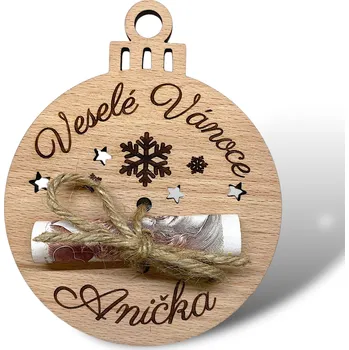 JarisWood Ozdoba dárková kartička se jménem