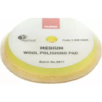 Lešticí kotouč Středně tvrdý vlněný kotouč Rupes, 180 mm