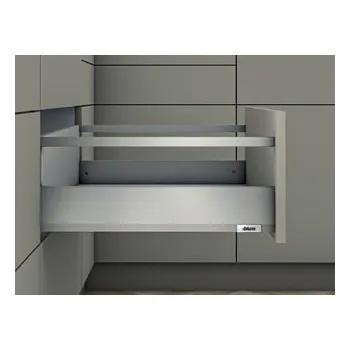 Nábytkové kování Blum K-BLUM Merivobox E 500 mm, 70 kg, Indium šedá :: vnitřní, sklo