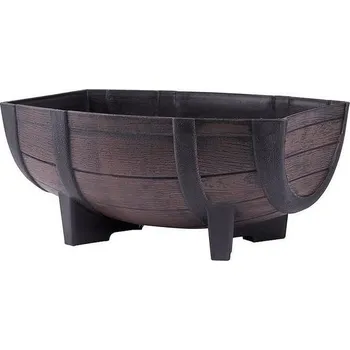 Květináč Květináč Woodeff barel teak, 40x30x18cm