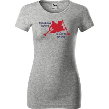 Dámské tričko DOBRÝ TRIKO Dámské tričko glance Co se stane na vodě Velikost: 2XL, Barva: Šedá